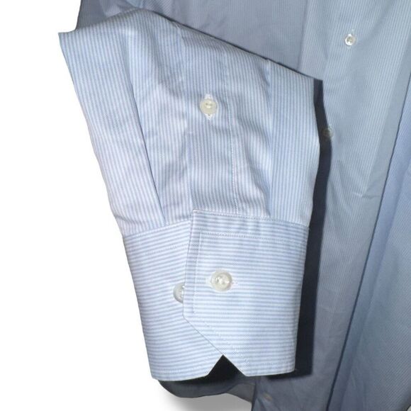 Stenstroms Bengal Stripe Fitted Body Twofold Cotton Super Dress Shirt 17 XL - Picture 5 of 9